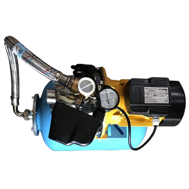 Насосная станция Optima JET 80S-PL-24 0,8 кВт нержавеющая сталь, бак 24 литра