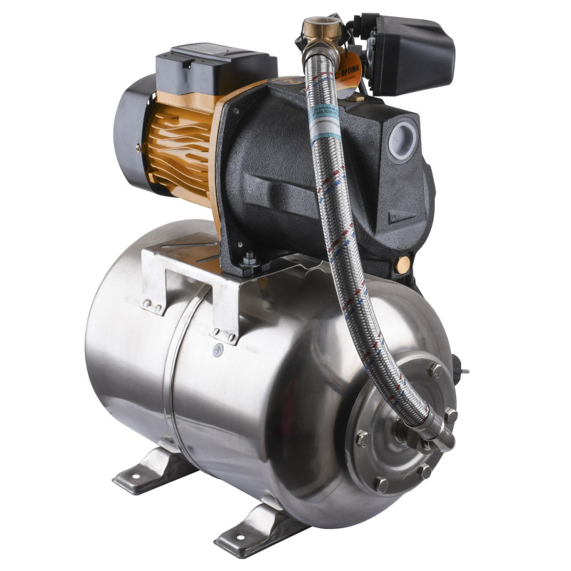 Насосна станція Optima JET150-24INOX 1,3кВт чавун довгий, бак 24 літри 