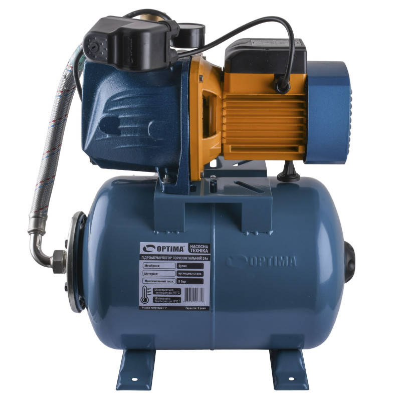Насосна станція Optima JET100 PRIME-24 бак OPTIMA 1,1кВт бак 24 літри