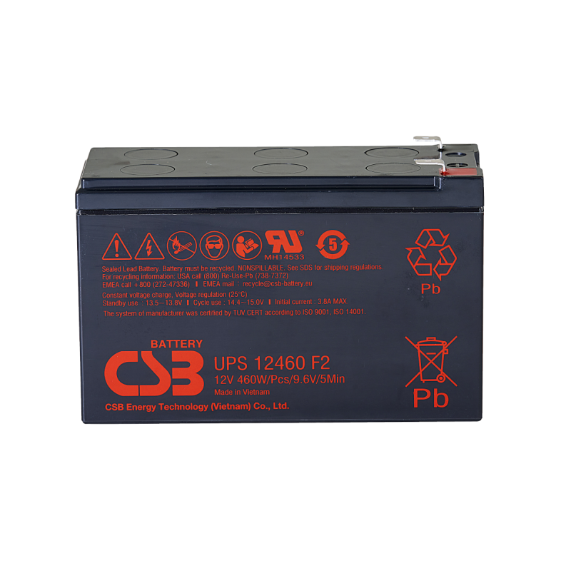 Акумулятор 9Ah CSB UPS12460F2 12V AGM