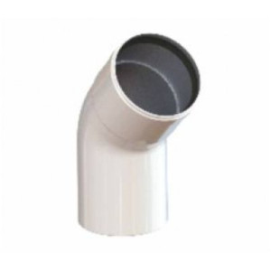 Колено 45 градусов для раздельного конденсационного дымохода 80 мм