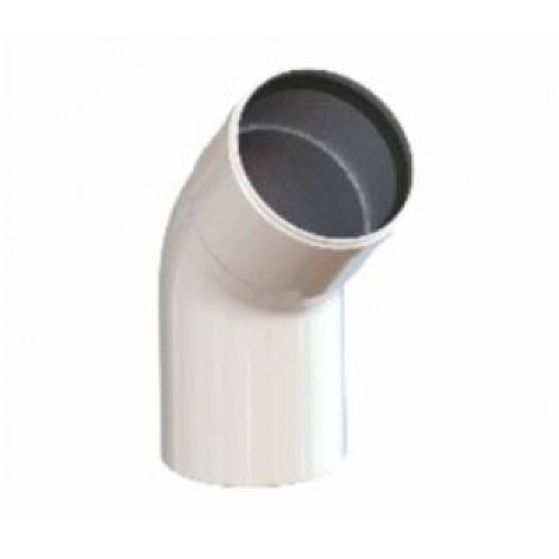 Коліно 45 градусів для роздільного конденсаційного димоходу 80 мм.