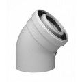 Коліно 45 градусів НВ турбованого димоходу 60/100