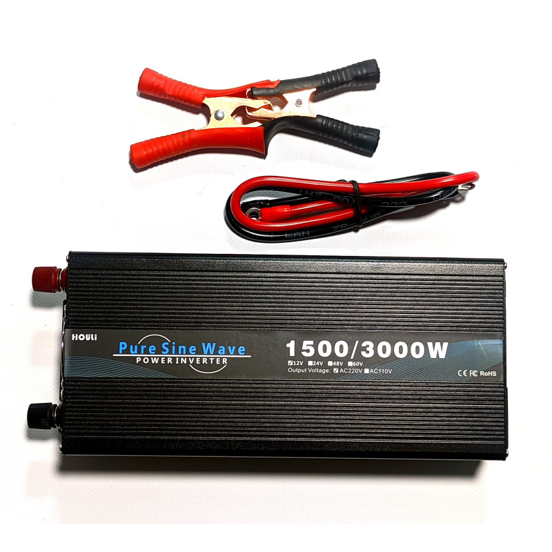 Інвертор HOULI 1500/3000Вт 12В/220В