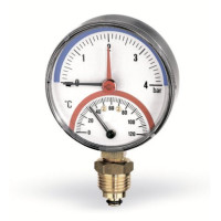 Термоманометр Watts радіальний 4 бар