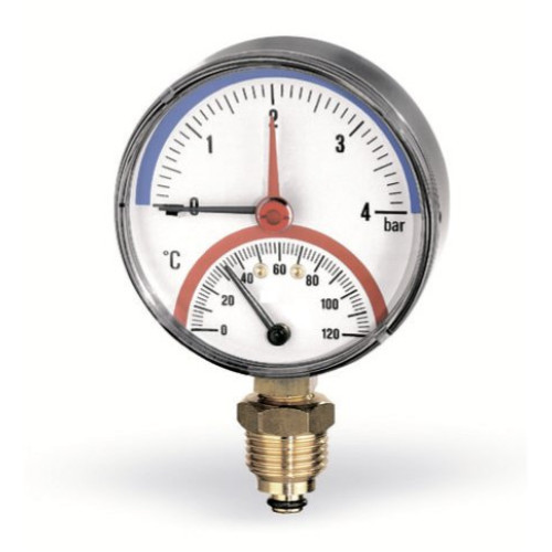 Термоманометр Watts радиальный 4 бар Термоманометр Watts радиальный 4 бар