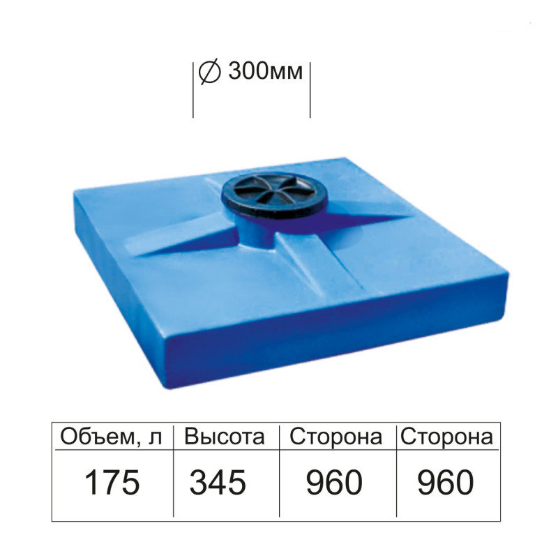 Бак для душу Консенсус на 175 літрів