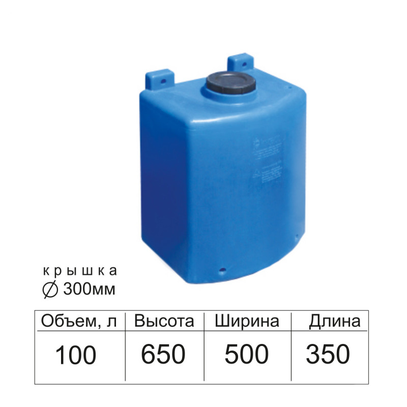 Ємність пластикова Консенсус настінна  100 л з кріпленням