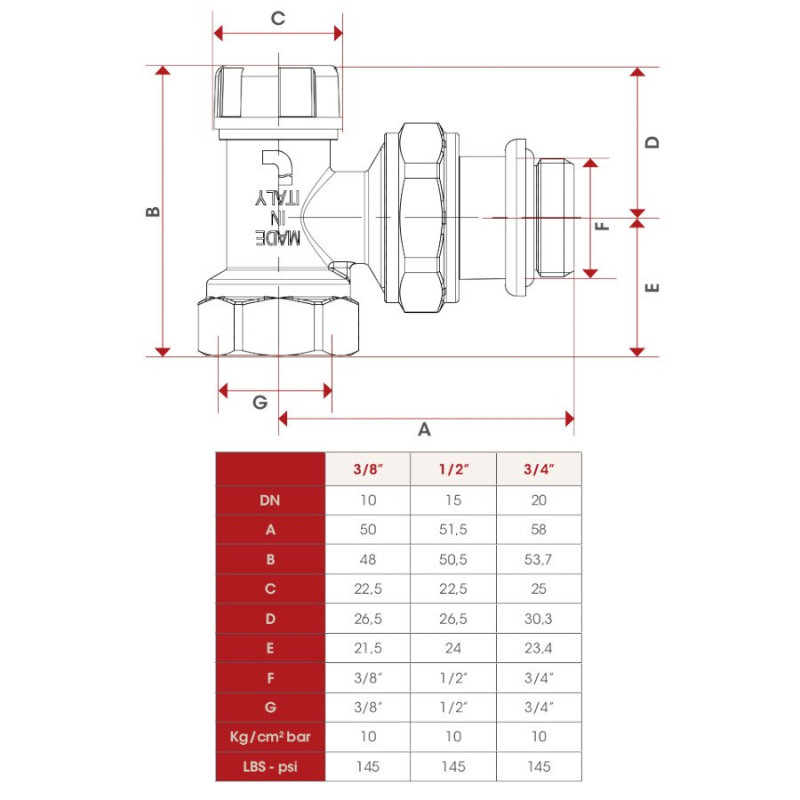 Itap 3/4" (396S) - Кран радіаторний кутовий (обратка)