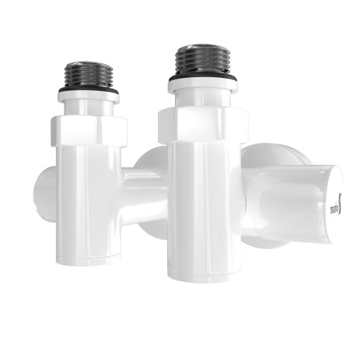 Кран кутовий MARIO під ТЕН білий глянець