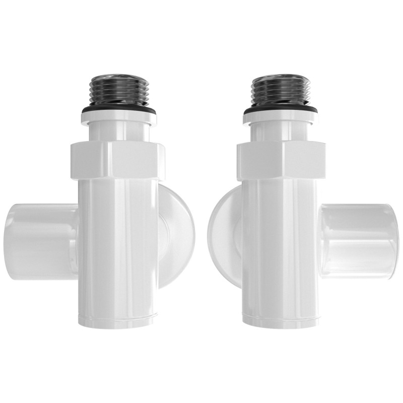 Кран угловой MARIO под ТЭН белый глянец