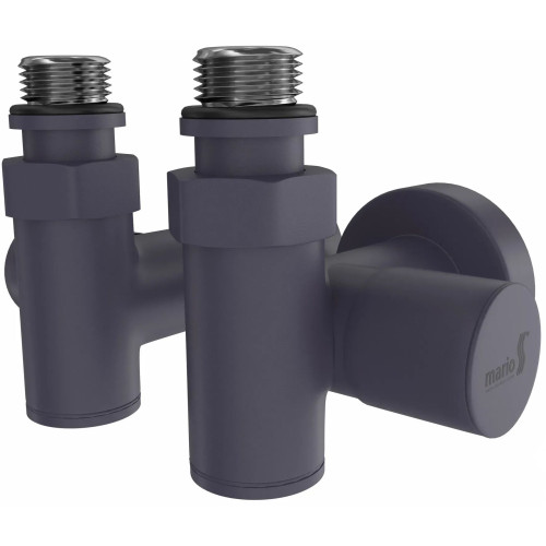 Кран кутовий MARIO під ТЕН графіт