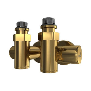 Кран угловой MARIO под ТЭН золото, сатин