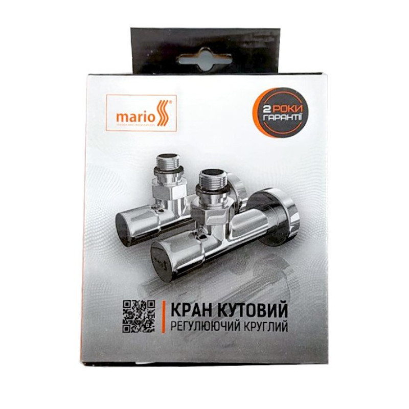 Комплект кранов угловых для полотенцесушителей 1/2" Mario