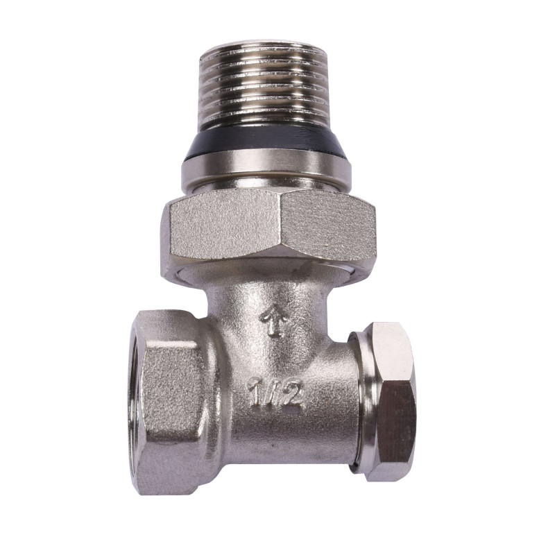 Кран радиаторный ECO Technology ECO5007 (ECO5107) 1/2″ под ключ, угловой  