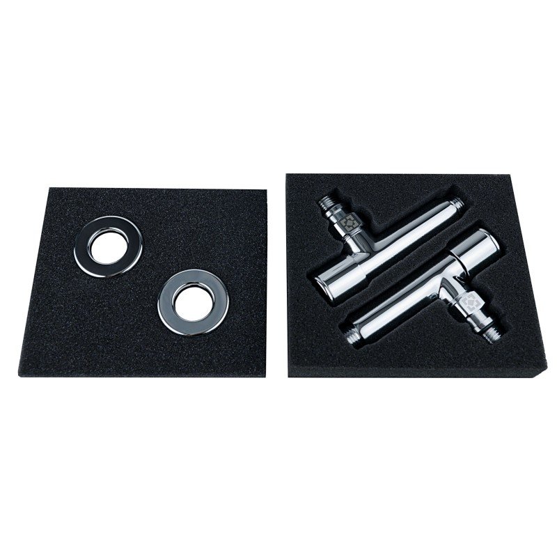 Комплект приборных кранов Raftec Chrome RV-4012 (1/2" х 1/2" нн)