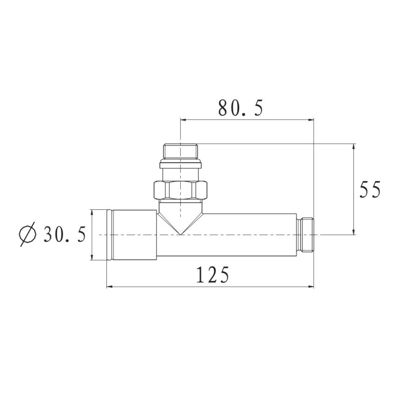 Комплект приборных кранов Raftec Chrome RV-4012 (1/2" х 1/2" нн)