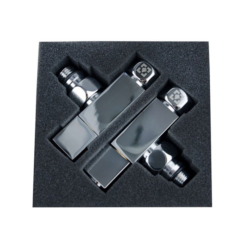 Комплект приладових кранів Raftec Chrome RV-5034 (1/2&x; х 3/4" нв)