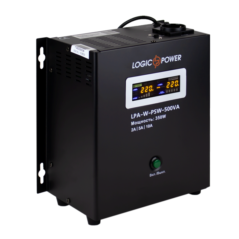 ДБЖ з правильною синусоїдою LogicPower LPA-W-PSW-500VA-350Вт-2A/5A/10A
