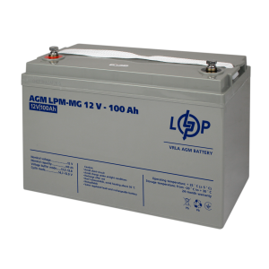 Аккумулятор мультигелевый 100 Ah (ампер-часов) LogicPower AGM LPM-MG 12V