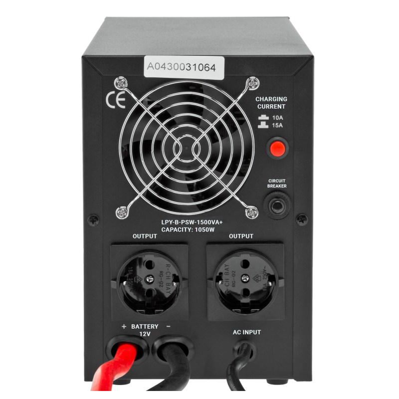 ДБЖ з правильною синусоїдою LogicPower LPY-B-PSW-1500VA-1050Вт-24V -10A/15A