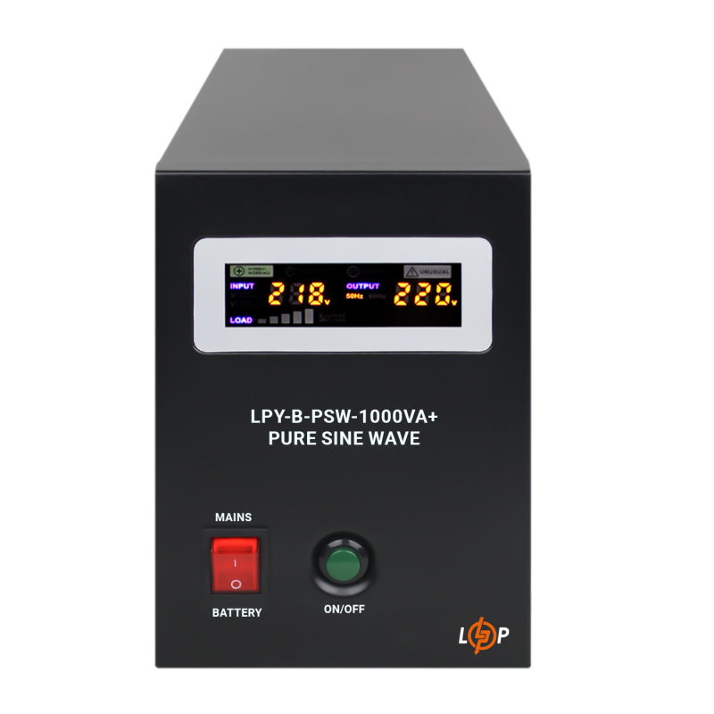 ДБЖ з правильною синусоїдою LogicPower LPY-B-PSW-1000VA-700Вт-10A/20A