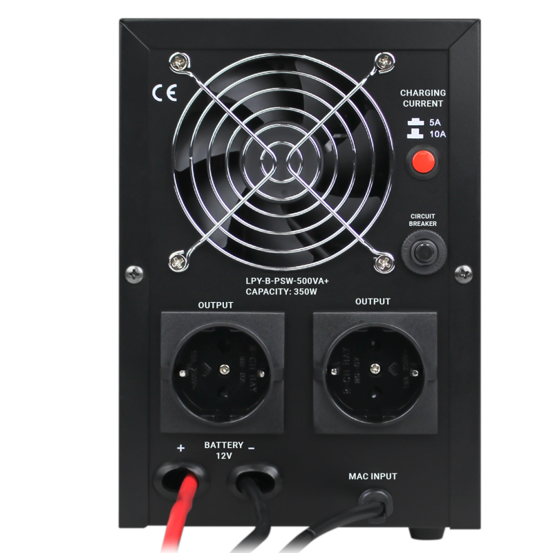 ДБЖ з правильною синусоїдою LogicPower LPY-B-PSW-500VA-350Вт-5A/10A