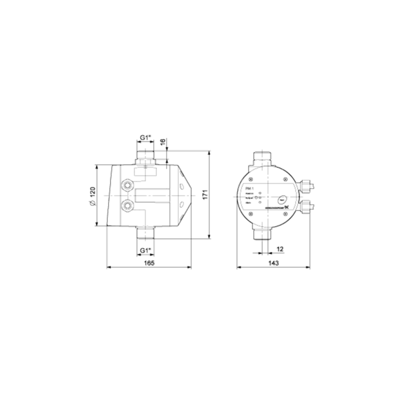 Контролер тиску Grundfos PM1 (старт 1,5 бар) 96848693