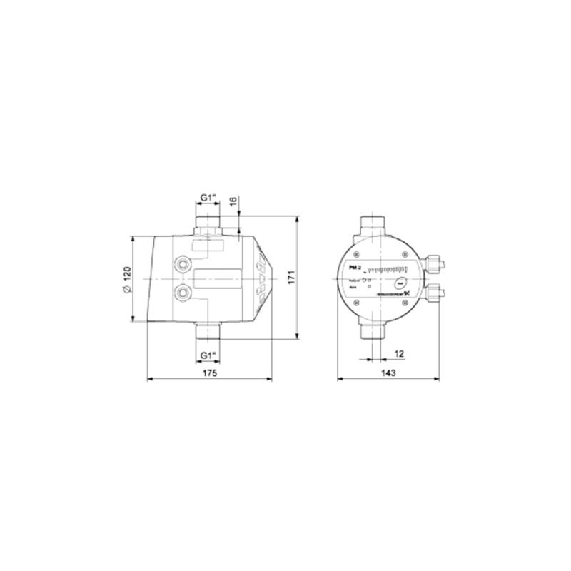 Контролер тиску Grundfos PM2 (96848740)