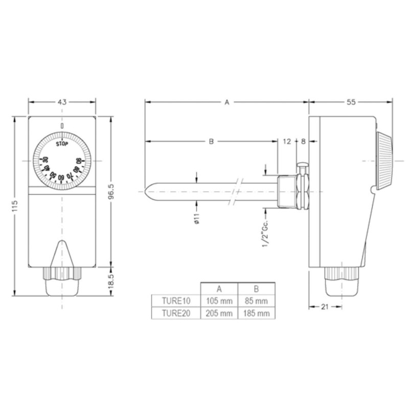 Термостат занурювальний CEWAL TURE 30÷90°С
