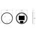 Дзеркало Zerix Solo MC02-80 з LED Touch, Anti-fog, димером, регулятором яскравості 