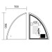 Дзеркало Mixxus Premium TOPPER MS02-75x100 з Led Touch, Anti-fog, димером (3-6,5kK) 