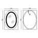 Зеркало Mixxus PLAIN MV02-50x70 с Led Touch, Anti-fog, димером, регулятором яркости, часами