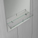 Настенное зеркало Zerix LAGUNA MRZ03-50x70x11 прямоугольное с дугообразным верхом и полкой.