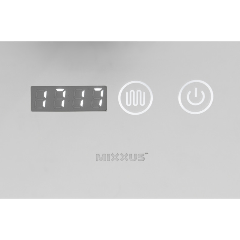 Дзеркало Mixxus PLAIN MC02-60 з Led Touch, Anti-fog, димером, регулятором яскравості, годинником 