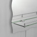 Зеркало настенное Zerix MIRRA MRZ02-60x85x10 прямоугольное с дугообразным верхом, фигурными боками и полкой.