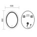 Зеркало Mixxus Premium WAVE MV04-60x80 с Led Touch, Anti-fog, димером