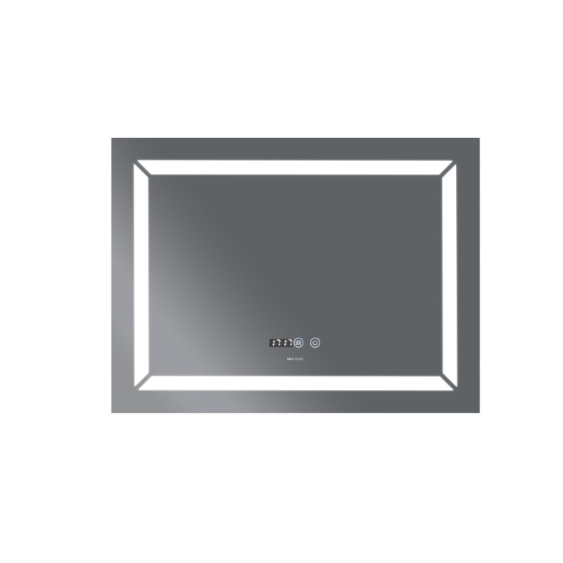 Дзеркало Mixxus LIGHT MR01-70x50 з Led Touch, Anti-fog, димером, регулятором яскравості, годинником  