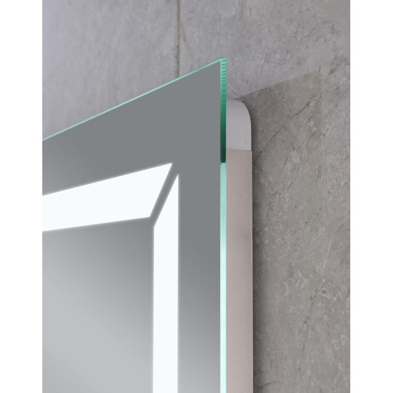 Дзеркало Mixxus LIGHT MR01-70x50 з Led Touch, Anti-fog, димером, регулятором яскравості, годинником  