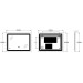 Дзеркало Zerix Kubix MR04-80x60-REVERSE з LED Touch, Anti-fog, димером, регулятором яскравості 