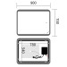 Дзеркало Mixxus Premium OLIVARY MR19-90x70-Reverse з Led Touch, Anti-fog, димером (3-6,5kK) 