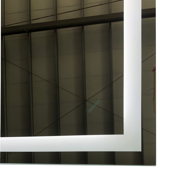 Зеркало Zerix Kubix MR03-80x60-REVERSE с LED Touch, Anti-fog, димером, регулятором яркости