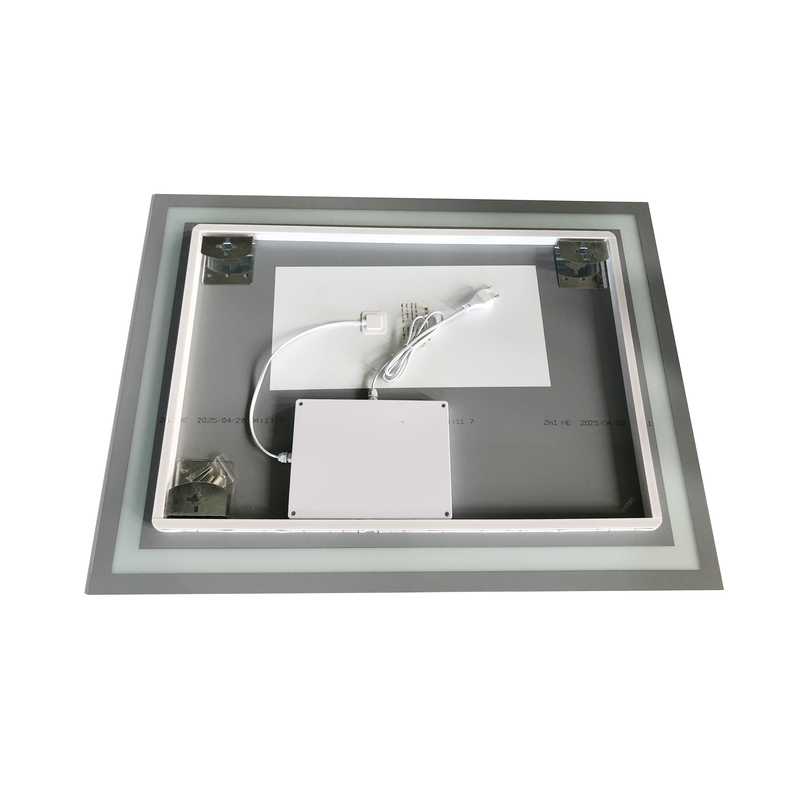 Зеркало Zerix Kubix MR03-80x60-REVERSE с LED Touch, Anti-fog, димером, регулятором яркости