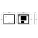 Зеркало Zerix Mirra MR05-80x70-REVERSE с LED Touch, Anti-fog, димером, регулятором яркости