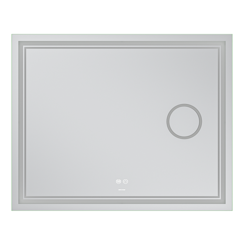 Зеркало Mixxus Premium QUADRO MR20-100x80 с Led Touch, Anti-fog, димером, регулятором яркости, линзой