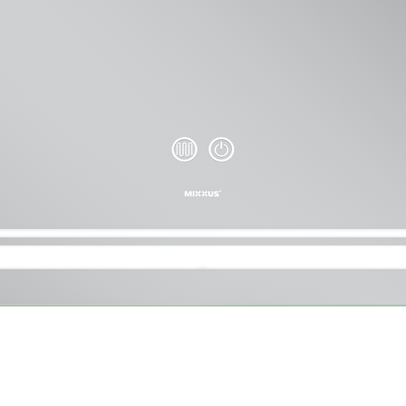 Зеркало Mixxus Premium QUADRO MR20-100x80 с Led Touch, Anti-fog, димером, регулятором яркости, линзой