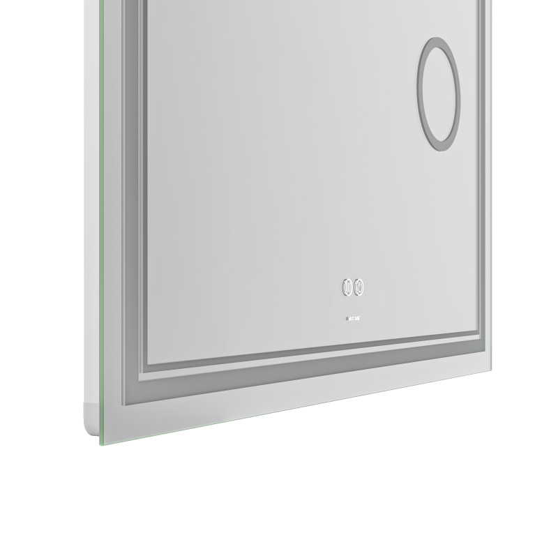 Зеркало Mixxus Premium QUADRO MR20-100x80 с Led Touch, Anti-fog, димером, регулятором яркости, линзой