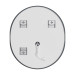 Зеркало Mixxus Premium ELLIPSE MV05-80x70-Reverse с Led Touch, Anti-fog, димером (3-6,5kK)