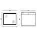 Зеркало Mixxus WARM MR02-80x80 с Led Touch, Anti-fog, димером, регулятором яркости, часами