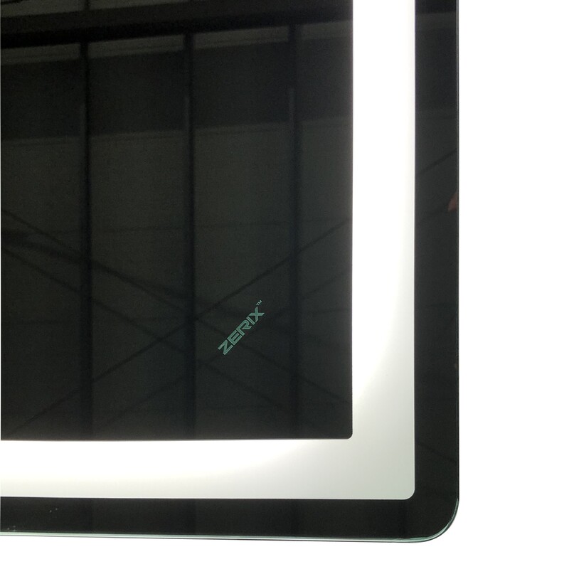 Зеркало Zerix Sansa MR01-80x60-REVERSE с LED Touch, Anti-fog, димером, регулятором яркости